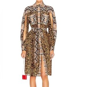 Burberry London Silk Animal Print Costanza Dress Size 6 NEW MSRP 2250.00
